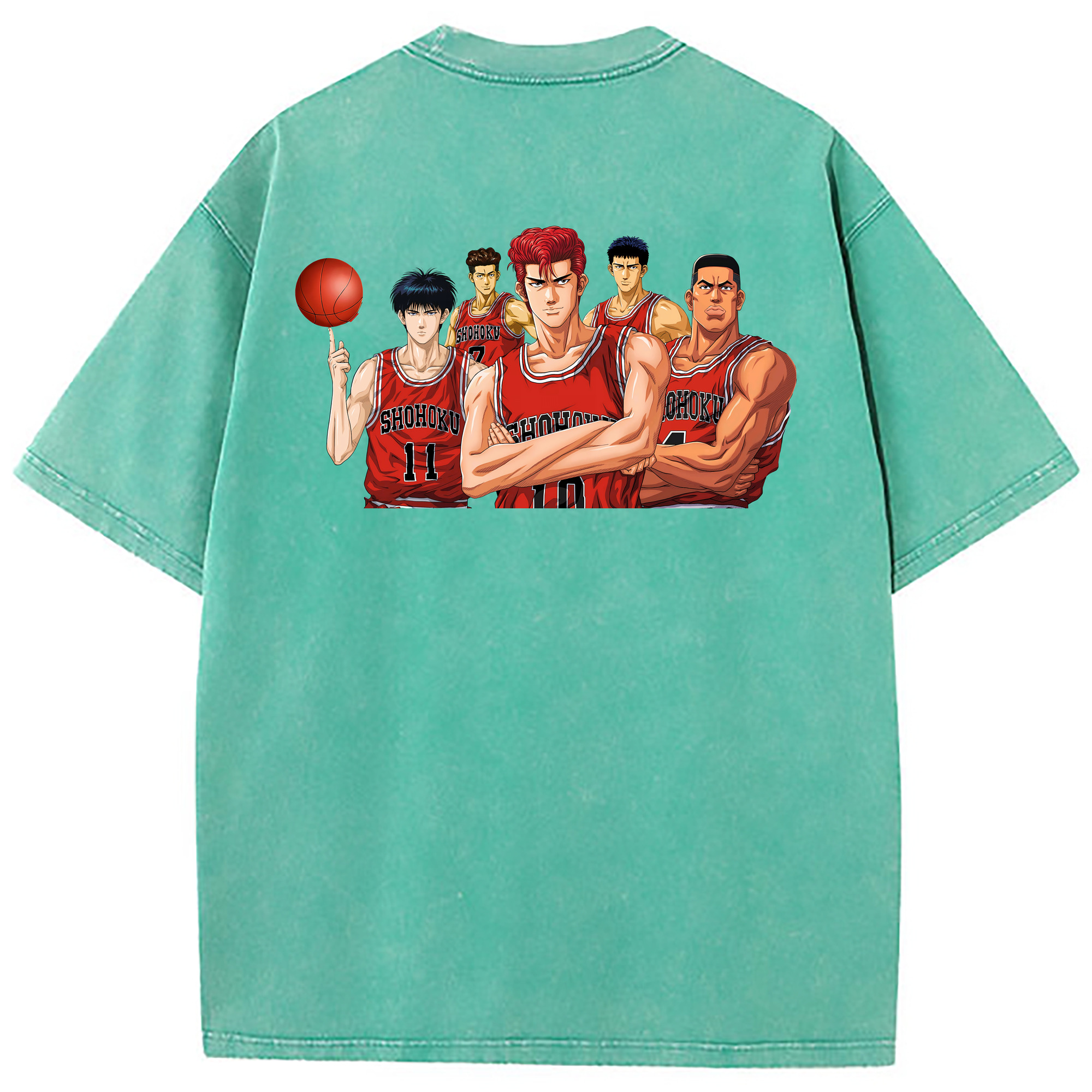 （画像用） SLAM DUNK／スラムダンク 綿100% ヴィンテージ風 半袖Tシャツ（背面プリント）